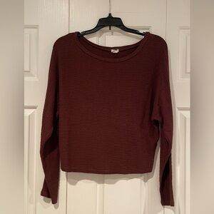 Garage burgundy sweater top